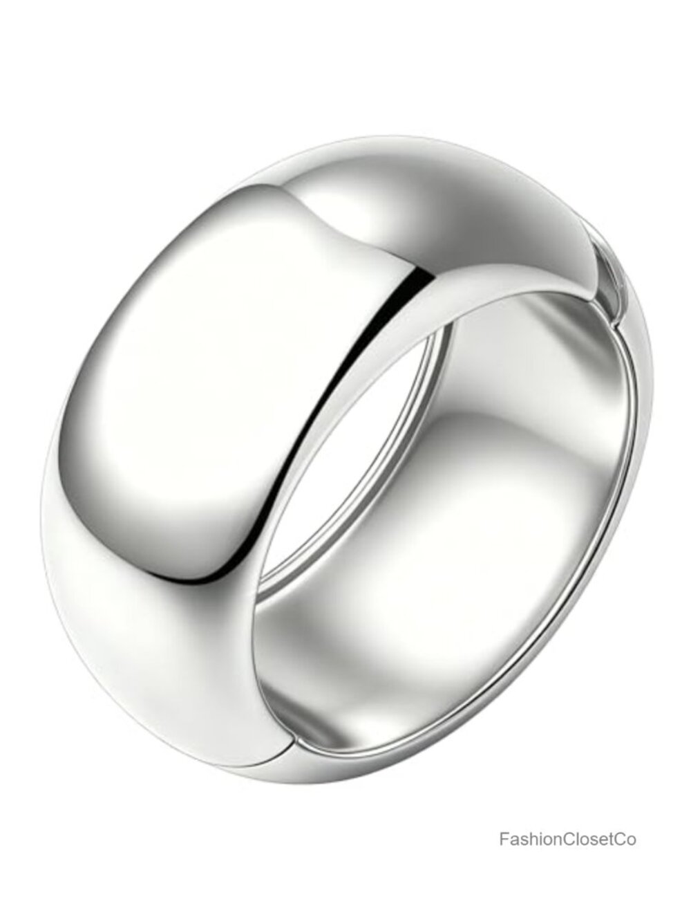 Minimalist Chunky Bangle Bracelet, Wide Twisted Cuff Hinged Bangle, Silver